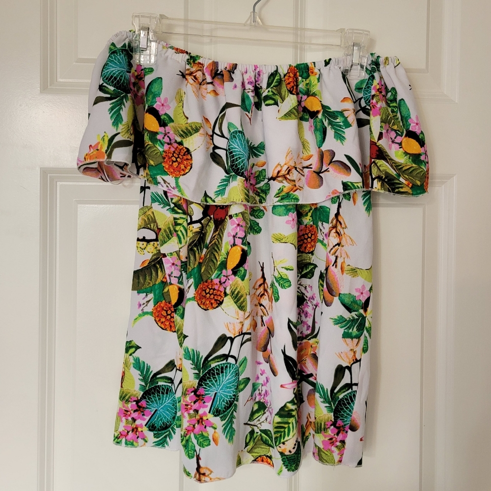 Tropical Off the Shoulder Top